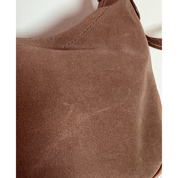 Vintage 90's Suede Fossil Hobo Bag With Vintage Fossil Key Charm - Picture 3 of 12